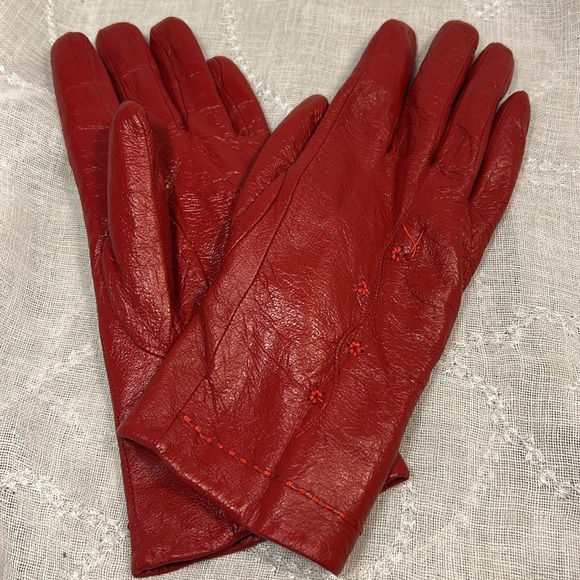Leather gloves with lining - Picture 10 of 10